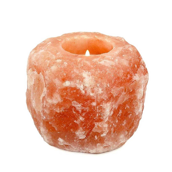 Himalayan Pink Salt Tea Light Holder by Pride of India – Salt Candle Holder – Room Décor