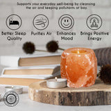 Himalayan Pink Salt Tea Light Holder by Pride of India – Salt Candle Holder – Room Décor