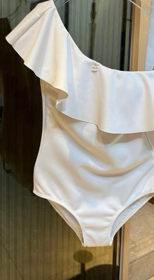 CHANEL RUFFLE SWIMSUIT