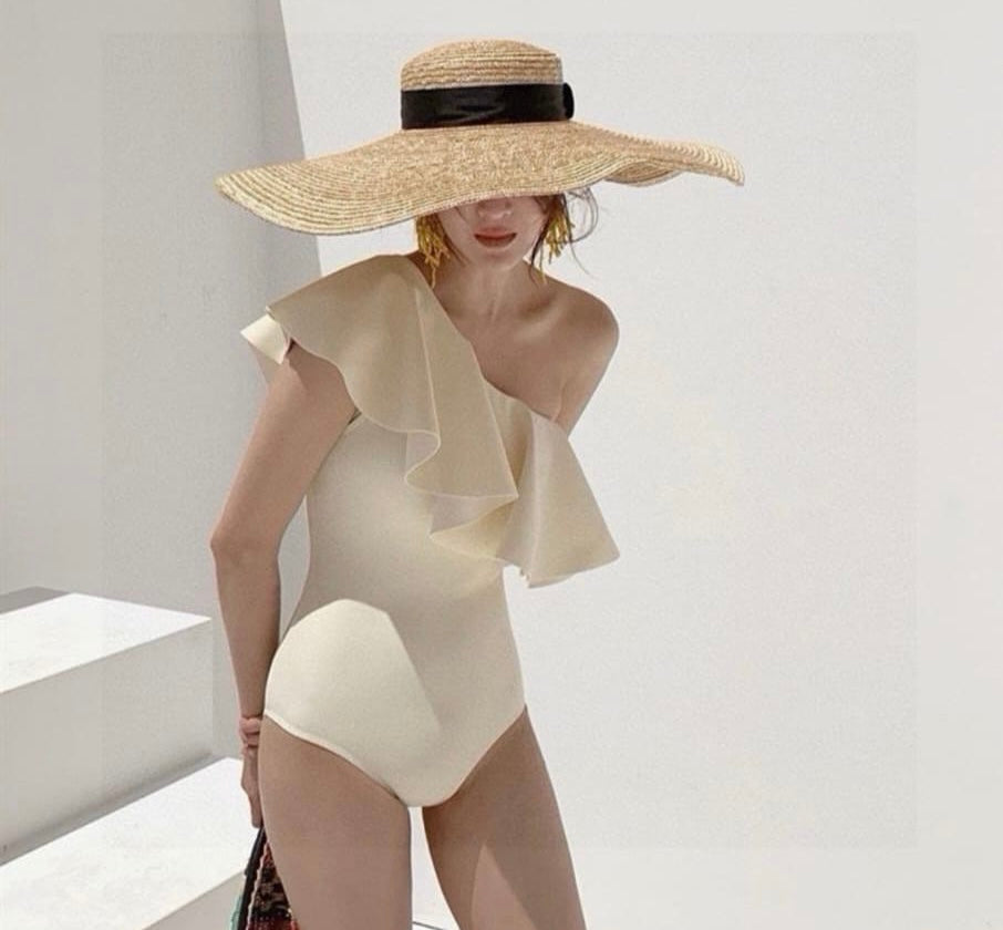 CHANEL RUFFLE SWIMSUIT