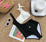 CHANEL TEXTURED SWIMSUIT