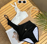 CHANEL TEXTURED SWIMSUIT