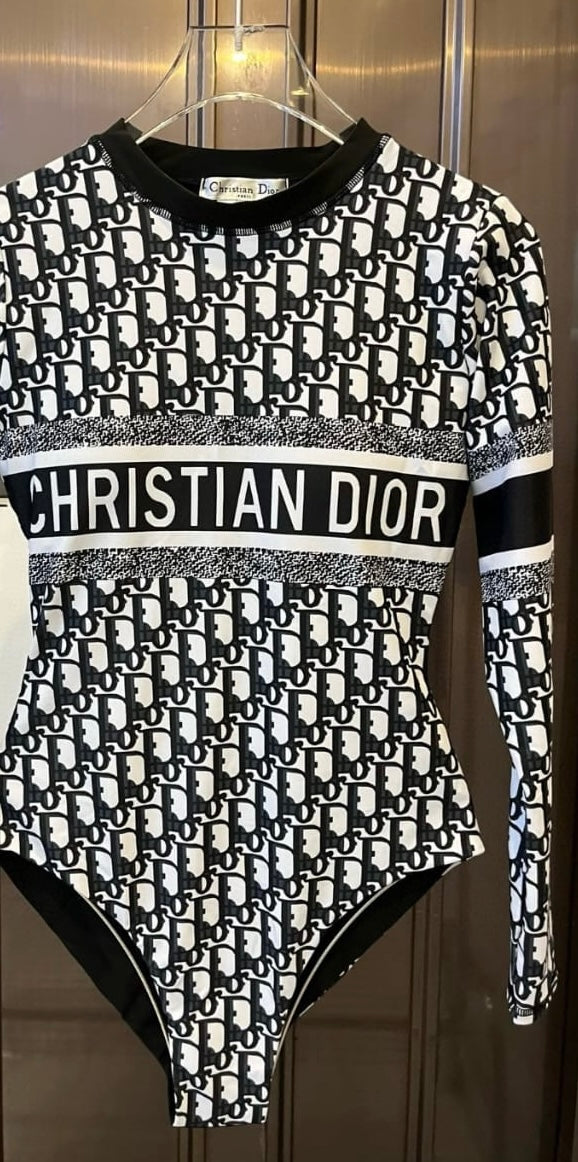 CHRISTIAN DIOR LONG-SLEEVE BODY SUIT