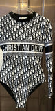CHRISTIAN DIOR LONG-SLEEVE BODY SUIT