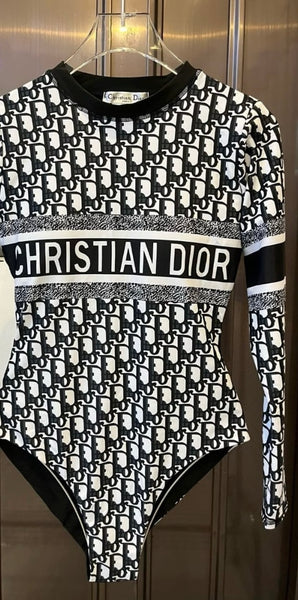 CHRISTIAN DIOR LONG-SLEEVE BODY SUIT