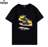 FENDI TEE-SHIRT FEATURING A GRAPHIC OF TWO-STACKED SNEAKER