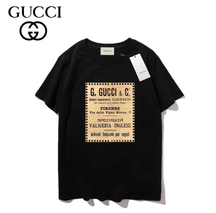 GUCCI COTTON TEE-SHIRT FEATURING A FIRENZE 1921 ARCHIVAL LOGO