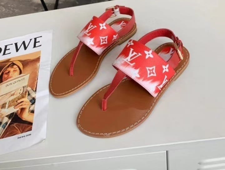 LOUIS VUITTON ESCALE PALMA FLAT THONG SANDAL
