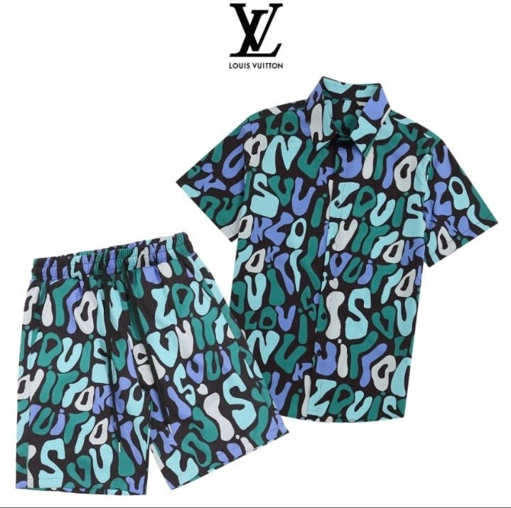 LOUIS VUITTON CRAYON MONOGRAM SHORT SET