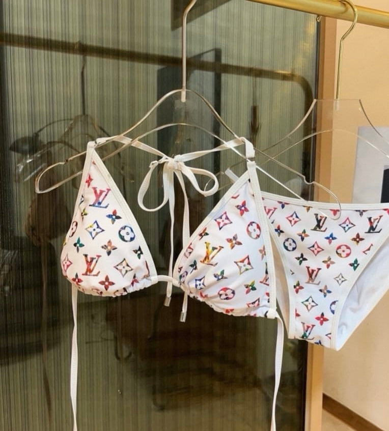 LOUIS VUITTON MULTI-COLOR MONOGRAM TRIANGLE BIKINI