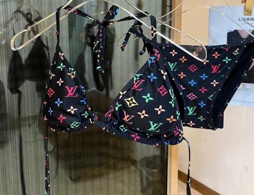 LOUIS VUITTON MULTI-COLOR MONOGRAM TRIANGLE BIKINI