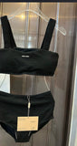 MIU MIU BLACK RIBBED BIKINI