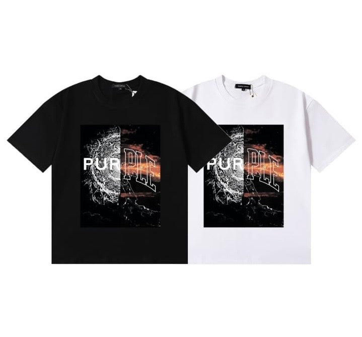 PURPLE GRAPHIC TEE