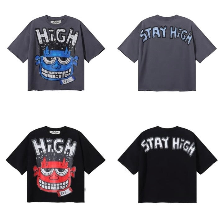 STAY HIGH CROPPED TEE