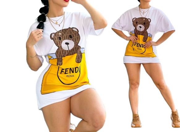 FENDI TEDDY BEAR SHIRT DRESS