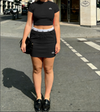 LOVE SET BABY TEE SKIRT SET