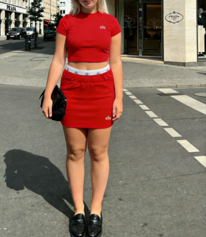 LOVE SET BABY TEE SKIRT SET