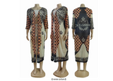 DOLCE & GABBANA LOGO AND ANIMAL PRINT ROBE